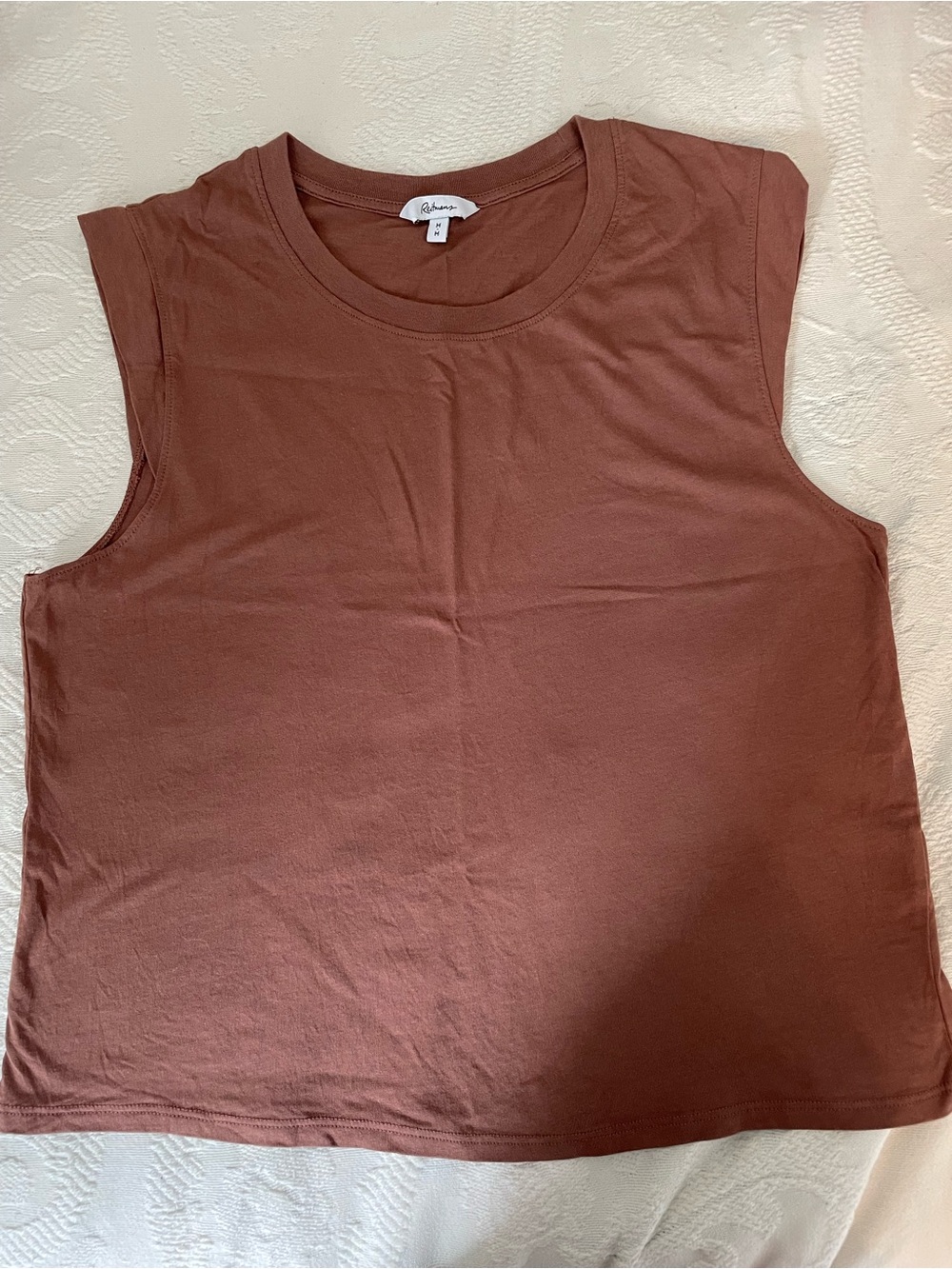 Reitmans Sleeveless Crewneck Tank Top - Rust Brown